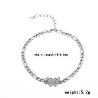 Elegant Vintage Style Simple Style Butterfly Silver Plated Zircon Alloy Wholesale Anklet main image 2