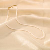 304 Stainless Steel Artificial Pearl 18K Gold Plated IG Style Elegant Romantic Beaded Oval Necklace main image 1