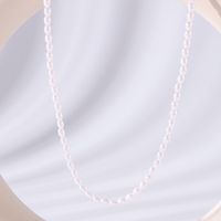 304 Stainless Steel Artificial Pearl 18K Gold Plated IG Style Elegant Romantic Beaded Oval Necklace main image 5