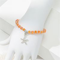 Cute Lady Sweet Round Starfish Artificial Crystal Glass Inlay Rhinestones Women's Bracelets main image 3