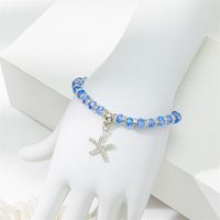 Cute Lady Sweet Round Starfish Artificial Crystal Glass Inlay Rhinestones Women's Bracelets main image 4