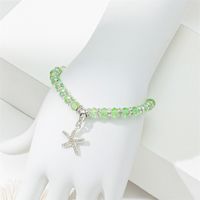 Cute Lady Sweet Round Starfish Artificial Crystal Glass Inlay Rhinestones Women's Bracelets main image 5