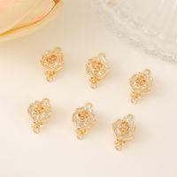 1 Pièce 14*9mm Le Cuivre Plaqué Or 18K Rose Brillant Boucle De Bijoux main image 7