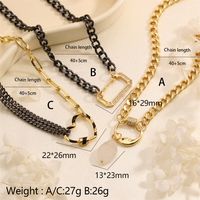 Copper 18K Gold Plated IG Style Vintage Style Heart Shape Rectangle Zircon Pendant Necklace main image 2
