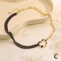 Copper 18K Gold Plated IG Style Vintage Style Heart Shape Rectangle Zircon Pendant Necklace sku image 2