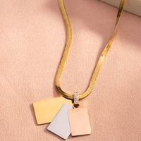 304 Stainless Steel 18K Gold Plated Casual Commute Plating Pentagram Geometric Butterfly Pendant Necklace main image 1