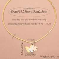 Edelstahl 304 18 Karat Vergoldet Lässig Pendeln Überzug Pentagramm Geometrisch Schmetterling Halskette Mit Anhänger sku image 2