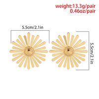 1 Pair IG Style Casual Chrysanthemum Alloy Gold Plated Ear Studs main image 2
