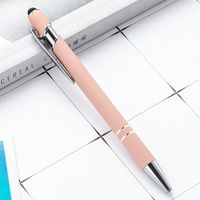 Factory Wholesale Metal Pressing Pen Meji Capacitor Ballpoint Pen Aluminum Rod Spray Glue Gift Pen Touchscreen Stylus Printing Logo sku image 6