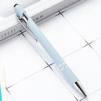 Factory Wholesale Metal Pressing Pen Meji Capacitor Ballpoint Pen Aluminum Rod Spray Glue Gift Pen Touchscreen Stylus Printing Logo sku image 7