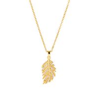 Wholesale Glam Simple Style Solid Color 304 Stainless Steel Copper Plating Inlay 18K Gold Plated Acrylic Glass Zircon Pendant Necklace sku image 22