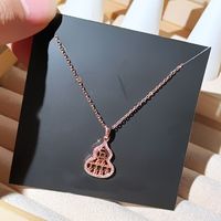Wholesale Glam Simple Style Solid Color 304 Stainless Steel Copper Plating Inlay 18K Gold Plated Acrylic Glass Zircon Pendant Necklace sku image 23