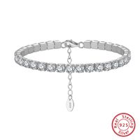 Sterling Silver IG Style Simple Style Classic Style Plating Inlay Round Round Dots Zircon Bracelets sku image 37