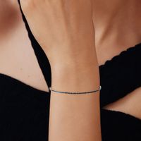Argent Sterling Glamour Style Simple Placage Incruster Rond Zircon Bracelet Tennis main image 1