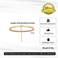 Sterling Silver IG Style Simple Style Classic Style Plating Inlay Round Round Dots Zircon Bracelets main image 3