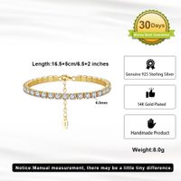 Sterling Silver IG Style Simple Style Classic Style Inlay Round Round Dots Zircon Bracelets main image 2