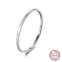 Sterling Silver 14K Gold Plated White Gold Plated IG Style Japanese Style Simple Style Solid Color Rings sku image 6