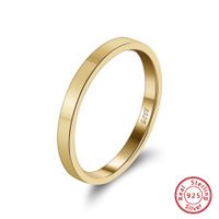 Sterling Silver 14K Gold Plated White Gold Plated IG Style Japanese Style Simple Style Solid Color Rings main image 4