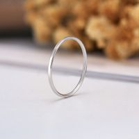Sterling Silver 14K Gold Plated White Gold Plated IG Style Japanese Style Simple Style Solid Color Rings main image 4