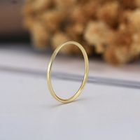 Sterling Silver 14K Gold Plated White Gold Plated IG Style Japanese Style Simple Style Solid Color Rings main image 5