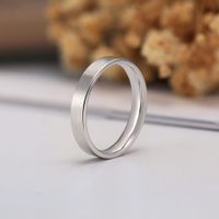 Sterling Silver IG Style Japanese Style Simple Style Plating Geometric Solid Color Rings main image 6
