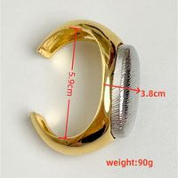 Retro Exaggerated Vacation Oval Gold Plated Silver Plated Copper Alloy Wholesale Bangle main image 2