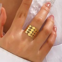 304 Stainless Steel 18K Gold Plated IG Style Modern Style Classic Style Round Open Rings main image 1