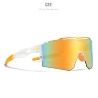 Sports Color Block Tac Special-shaped Mirror Frameless Sports Sunglasses sku image 6