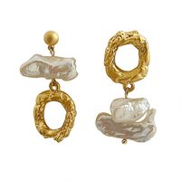 1 Pair Elegant Vintage Style Irregular Copper 18K Gold Plated Drop Earrings main image 6