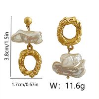 1 Par Elegante Estilo Vintage Irregular Cobre Chapados en oro de 18k Pendientes De Gota sku image 1