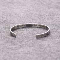 Stainless Steel Casual Simple Style C Shape Letter Cuff Bracelets main image 3