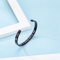 Stainless Steel Casual Simple Style C Shape Letter Cuff Bracelets main image 6