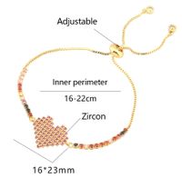 Copper 18K Gold Plated IG Style Simple Style Commute Lips Gesture Heart Shape Inlay Zircon Bracelets main image 2