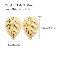 1 Pair Retro Commute Leaves Plating Iron Gold Plated Ear Studs main image 2