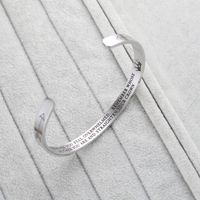 Stainless Steel Basic Letter Plating Cuff Bracelets main image 6