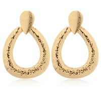 1 Pair Elegant Simple Style Water Droplets Plating Iron Gold Plated Drop Earrings sku image 1