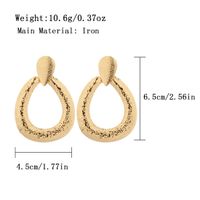 1 Pair Elegant Simple Style Water Droplets Plating Iron Gold Plated Drop Earrings main image 2