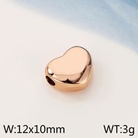 1 Piece Stainless Steel Zircon 18K Gold Plated Heart Shape Pendant sku image 4