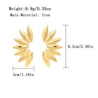1 Pair Sweet Simple Style Leaves Plating Iron Gold Plated Ear Studs main image 2