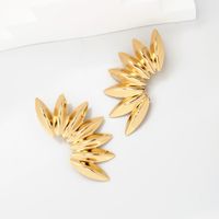 1 Pair Sweet Simple Style Leaves Plating Iron Gold Plated Ear Studs main image 3