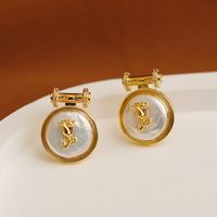 1 Pair Elegant Vintage Style Rose Inlay Copper Freshwater Pearl Zircon 18K Gold Plated Drop Earrings main image 4