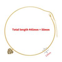 Brass 18K Gold Plated Elegant Hip-Hop Luxurious Heart Shape Leopard Inlay Zircon Pendant Necklace main image 2