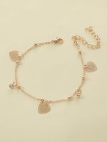 Vacation Beach Geometric Stainless Steel Inlay Zircon Gold Plated Women's Anklet main image 5