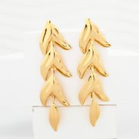 1 Pair Elegant Sweet Fish Tail Plating Iron Gold Plated Drop Earrings main image 1