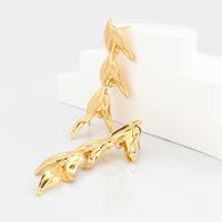 1 Pair Elegant Sweet Fish Tail Plating Iron Gold Plated Drop Earrings main image 4