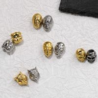 1 Piece Stainless Steel 18K Gold Plated Buddha Animal Skull Pendant main image 3