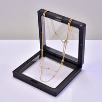 Acero Titanio Chapados en oro de 18k Elegante Estilo Simple Enchapado Color Sólido Collares De Doble Capa main image 6