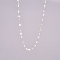 Elegant Einfacher Stil Geometrisch Perlen Des Barock Titan Stahl 18 Karat Vergoldet Frau Halskette main image 6