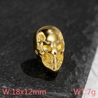 1 Piece Stainless Steel 18K Gold Plated Buddha Animal Skull Pendant sku image 6