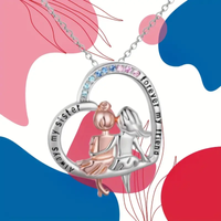 Style De Fée Princesse Forme De Cœur Alliage Plaqué Or Rose Femmes Pendentif main image 6